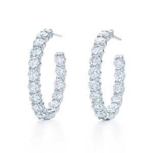 Cubic Zirconia Hoop Earrings